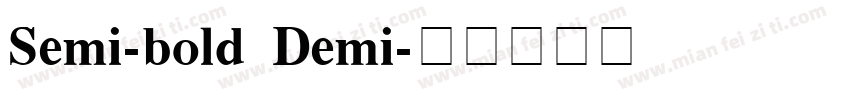 Semi-bold Demi字体转换